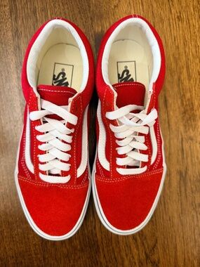 Women's Vans Shoes size 8 Red